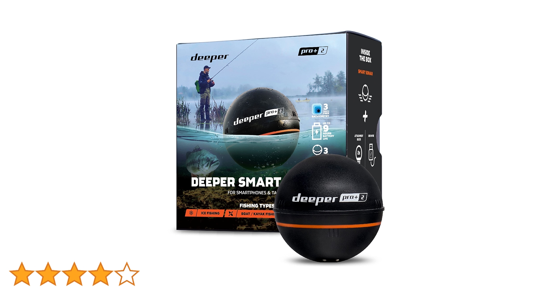 Deeper PRO+ 2 Sonar - Portable Fish Finder and Depth Finder